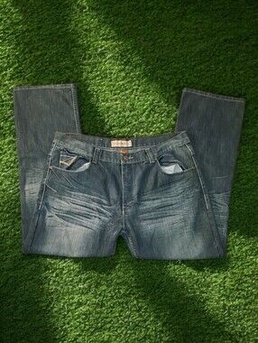 Vintage Men's Jinzu Blue Washed Denim Jeans SIZE 40×32